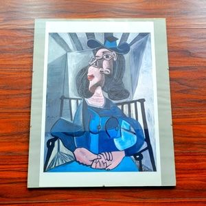 Pablo Picasso Poster In Vintage Glass